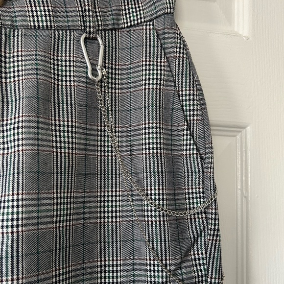 NWOT pull&bear Plaid chain jogger pants L - Picture 2 of 5